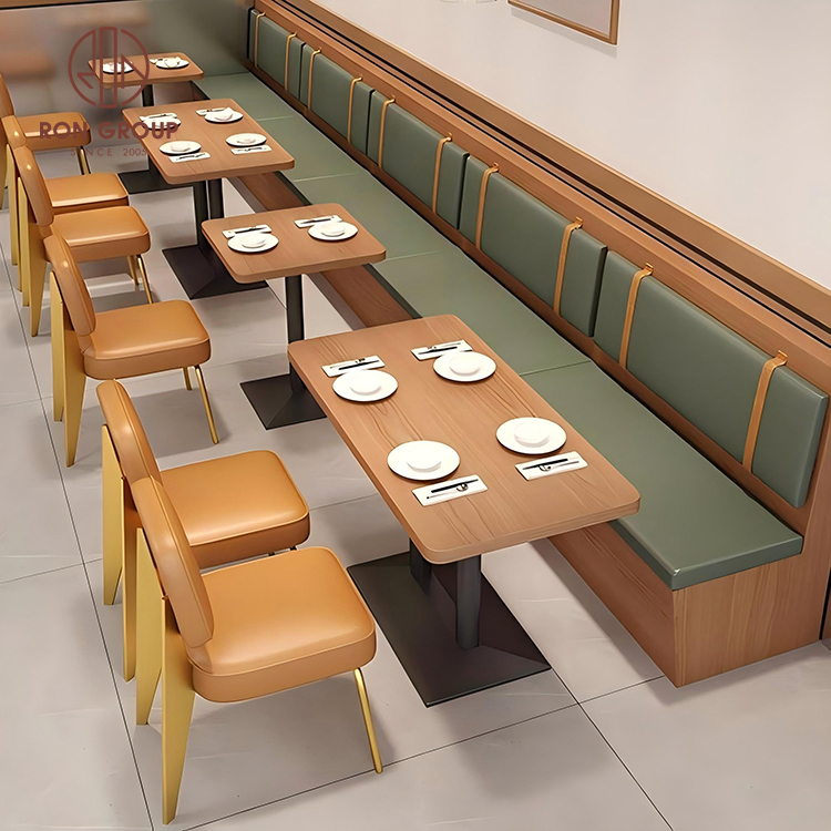 Furniture Leg Set - Nowoczesny zestaw mebli restauracyjnych: brązowe skórzane