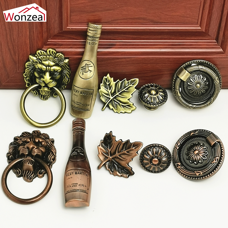 Quality Furniture Hardware - Uchwyty meblowe butelka wina liść głowa