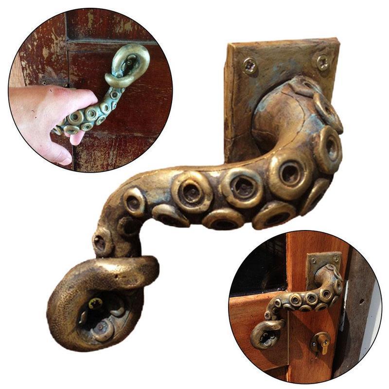 Furniture Hardware Kit - Vintage ośmiornica klamka drzwi w zwierzęcym