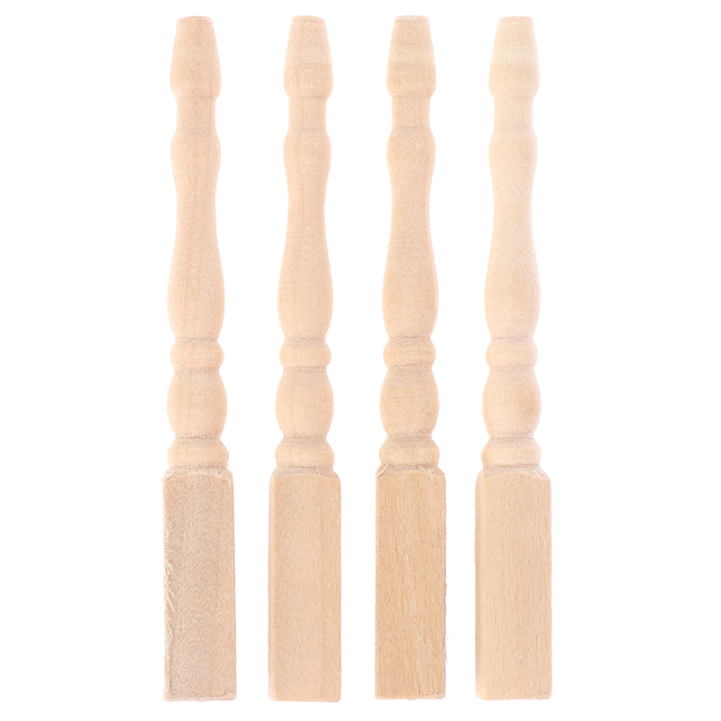 Furniture Leg Set - ● 4 szt./zestaw 1:12 Miniaturowe drewniane