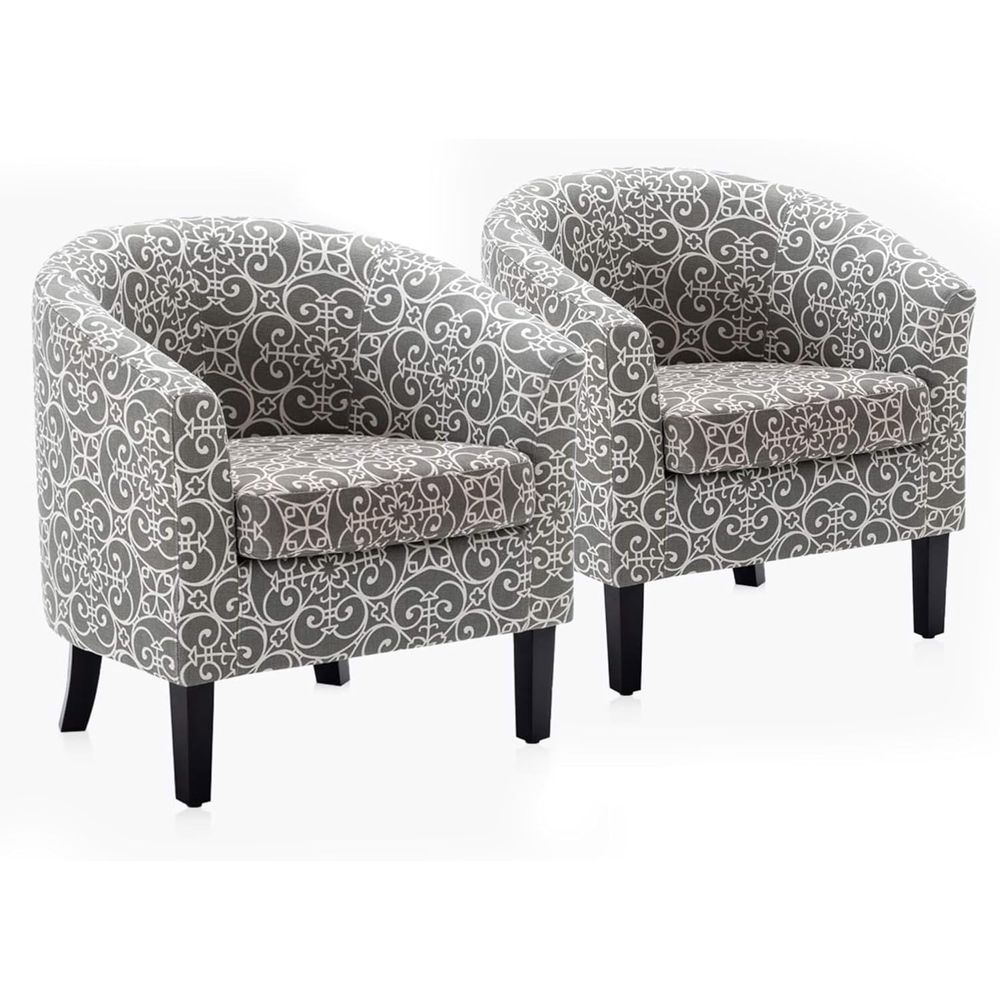 Furniture Leg Set - Zestaw 2 foteli typu barrel, lniane