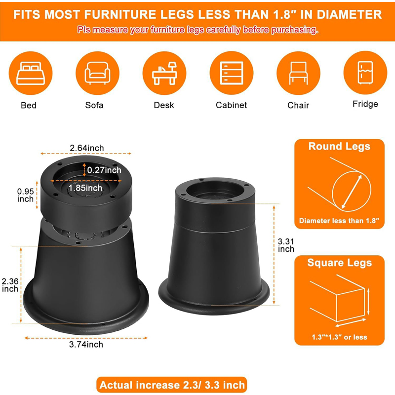 4 szt. Wytrzymałe podpórki pod – Furniture Hardware Feet recenzja i cena
