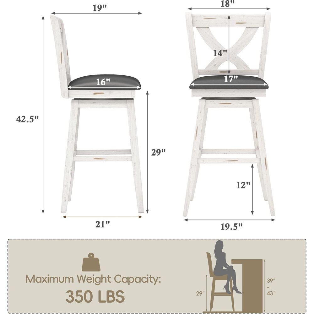 Zestaw 2 obrotowych krzeseł ba – Furniture Leg Set recenzja i cena