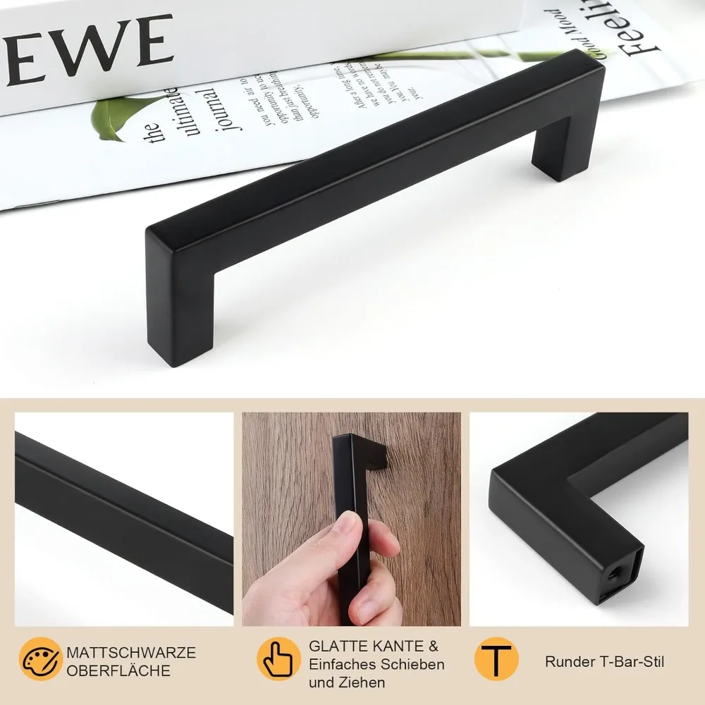 6/18 szt. Kwadratowe uchwyty m – Furniture Hardware Drawer Pulls recenzja i cena