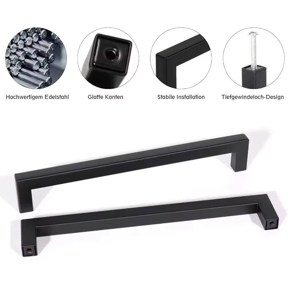 6/18 szt. Kwadratowe uchwyty m – Furniture Hardware Drawer Pulls recenzja i cena