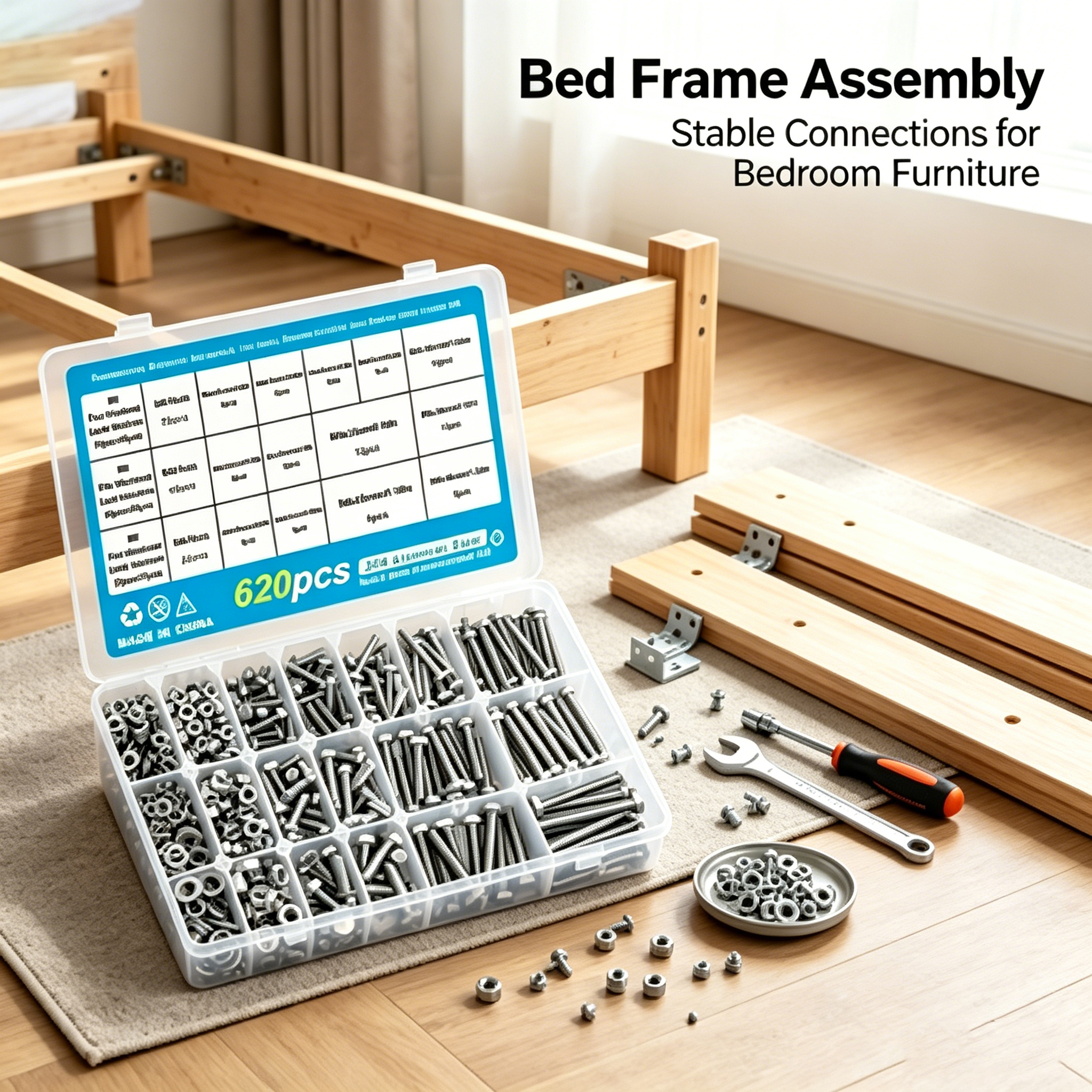 Zestaw 620 szt. śrub i nakręte – Furniture Joinery Hardware recenzja i cena