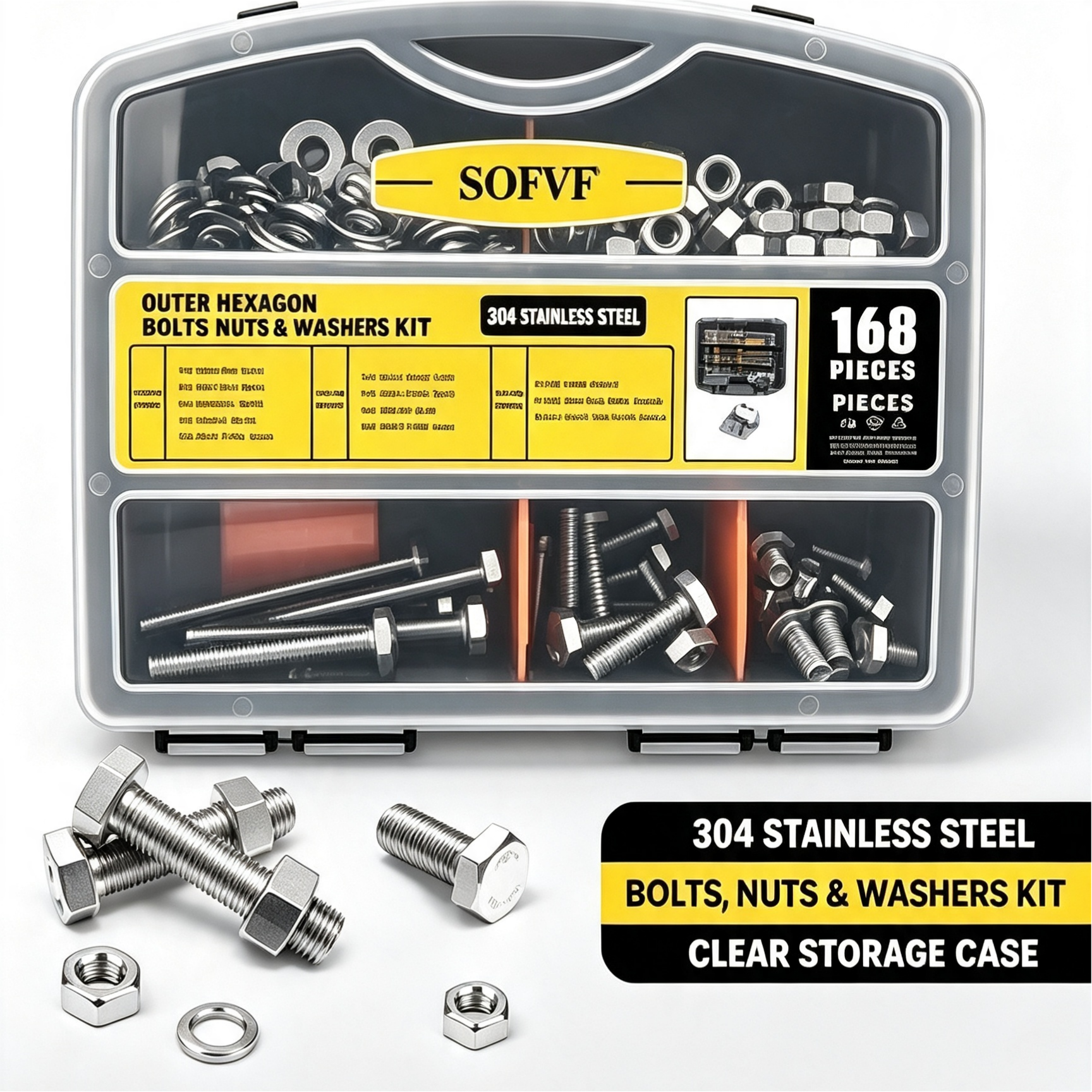 Zestaw 168 szt. śrub z łbem sz – Furniture Hardware Kit recenzja i cena